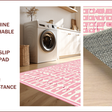 Ultra Soft Area Rug, Non Slip, Stain Resistant, Washable Area Rugs for Living Room, Bedroom, Preppy Pastel Bow Aesthetic(Pink)