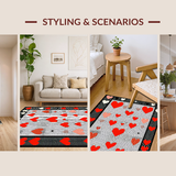 Contemporary Fun Geometric Layout(Red)