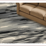 Ultra Soft Area Rug, Non Slip, Stain Resistant, Washable Area Rugs for Living Room, Bedroom, Contemporary Black and White Stripes(Black)