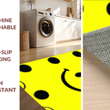 Ultra Soft Area Rug, Non Slip, Stain Resistant, Washable Area Rugs for Living Room, Bedroom, Lively Colorful Abstract Icon(Yellow)