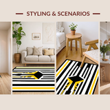 Contemporary Striped Decorative(Black)