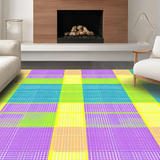 Artistic Multicolored Checkered Composition(Yellow)