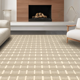 Chic Earthy Toned Checker Motif(Beige)