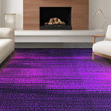 Ultra Soft Area Rug, Non Slip, Stain Resistant, Washable Area Rugs for Living Room, Bedroom, Contemporary Cool Geometric Aesthetic(Purple)