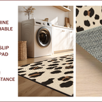 Ultra Soft Area Rug, Non Slip, Stain Resistant, Washable Area Rugs for Living Room, Bedroom, Modern Beige Leopard Print Plush Rug(Beige) - ODIKA