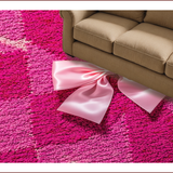 Ultra Soft Area Rug, Non Slip, Stain Resistant, Washable Area Rugs for Living Room, Bedroom, coquette bow bath mat(Pink)