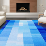 Ultra Soft Area Rug, Non Slip, Stain Resistant, Washable Area Rugs for Living Room, Bedroom, Vibrant Fluid Pattern Play(Blue)