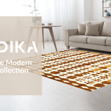 Ultra Soft Area Rug, Non Slip, Stain Resistant, Washable Area Rugs for Living Room, Bedroom, Rustic Earthy Cow Motif(Brown)