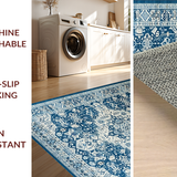 Trendy Geometric Trellis with Neutral Palette(Blue)