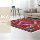 Ultra Soft Area Rug, Non Slip, Stain Resistant, Washable Area Rugs for Living Room, Bedroom, Vibrant Nature-Inspired Yoga Space Plush Carpet(Red)