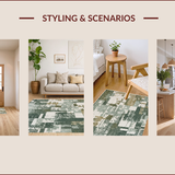 Ultra Soft Area Rug, Non Slip, Stain Resistant, Washable Area Rugs for Living Room, Bedroom, Contemporary Green Abstract Living Room Rug(Gray)
