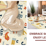 Charming Round Alphabet Play Design(Beige)