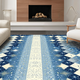 Ultra Soft Area Rug, Non Slip, Stain Resistant, Washable Area Rugs for Living Room, Bedroom, Gentle Cloud and Star Fusion(Blue)