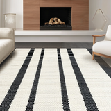Ultra Soft Area Rug, Non Slip, Stain Resistant, Washable Area Rugs for Living Room, Bedroom, Vibrant Minimalist Lattice Pattern(Beige)