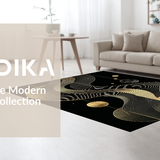 Ultra Soft Area Rug, Non Slip, Stain Resistant, Washable Area Rugs for Living Room, Bedroom, Modern Artistic Textured Finish(Gold)