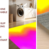 Ultra Soft Area Rug, Non Slip, Stain Resistant, Washable Area Rugs for Living Room, Bedroom, Playful Pastel Swirl Design(Yellow)