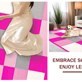 Ultra Soft Area Rug, Non Slip, Stain Resistant, Washable Area Rugs for Living Room, Bedroom, Dynamic Cozy Child's Activity Motif(Pink)