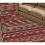 Ultra Soft Area Rug, Non Slip, Stain Resistant, Washable Area Rugs for Living Room, Bedroom, Rustic Earthy Braided Aesthetic(Red)