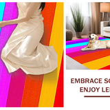 Festive Striped Contemporary Motif(Red)