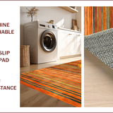 Ultra Soft Area Rug, Non Slip, Stain Resistant, Washable Area Rugs for Living Room, Bedroom, Vibrant Abstract Spiral Aesthetic(Orange)