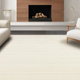 Ultra Soft Area Rug, Non Slip, Stain Resistant, Washable Area Rugs for Living Room, Bedroom, Inviting Warm Tones Knitted Design(Beige)