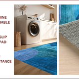 Ultra Soft Area Rug, Non Slip, Stain Resistant, Washable Area Rugs for Living Room, Bedroom, Handmade Abstract Pink Blue Living Room Rug(Blue)