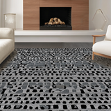 Sophisticated Grey and Black Motif(Blue)