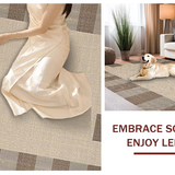 Ultra Soft Area Rug, Non Slip, Stain Resistant, Washable Area Rugs for Living Room, Bedroom, Chic Checkerboard Earthy Aesthetic(Beige)