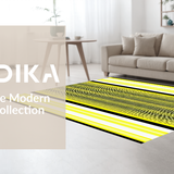 Ultra Soft Area Rug, Non Slip, Stain Resistant, Washable Area Rugs for Living Room, Bedroom, Vibrant Abstract Pattern Statement(Yellow)
