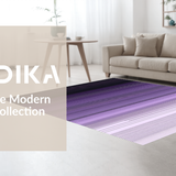 Ultra Soft Area Rug, Non Slip, Stain Resistant, Washable Area Rugs for Living Room, Bedroom, Vibrant Dual-Tone Linear Design(Purple)