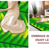 Ultra Soft Area Rug, Non Slip, Stain Resistant, Washable Area Rugs for Living Room, Bedroom, Artistic Color Burst Floral Style(Green)