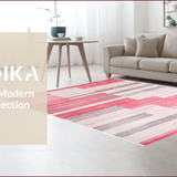 Ultra Soft Area Rug, Non Slip, Stain Resistant, Washable Area Rugs for Living Room, Bedroom, Trendy Marbleized Abstract Aesthetic(Pink)