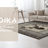 Ultra Soft Area Rug, Non Slip, Stain Resistant, Washable Area Rugs for Living Room, Bedroom, Sophisticated Wild Animal Inspired Decor(Beige)