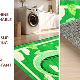 Ultra Soft Area Rug, Non Slip, Stain Resistant, Washable Area Rugs for Living Room, Bedroom, Charming Animal Print Green Design(Green)