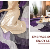Ultra Soft Area Rug, Non Slip, Stain Resistant, Washable Area Rugs for Living Room, Bedroom, Bold Abstract Color Splash(Purple)