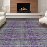 Ultra Soft Area Rug, Non Slip, Stain Resistant, Washable Area Rugs for Living Room, Bedroom, Soft Ogee Design Elegance(Purple)