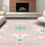 Ultra Soft Area Rug, Non Slip, Stain Resistant, Washable Area Rugs for Living Room, Bedroom, Classic Seasonal Decorative Touch(Pink)