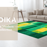 Dynamic Whimsical Curved Motifs(Green)