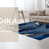 Ultra Soft Area Rug, Non Slip, Stain Resistant, Washable Area Rugs for Living Room, Bedroom, Rustic Soft Organic Forms(Blue)