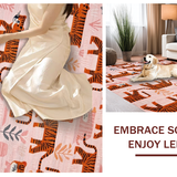 Ultra Soft Area Rug, Non Slip, Stain Resistant, Washable Area Rugs for Living Room, Bedroom, Artistic Fun-Filled Bath Mat(Pink)