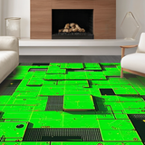 Contemporary Lush Green Motif(Green)