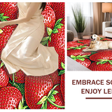 Ultra Soft Area Rug, Non Slip, Stain Resistant, Washable Area Rugs for Living Room, Bedroom, Whimsical Fruit Inspired Aesthetic(Red)