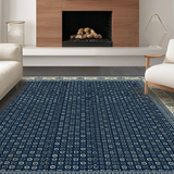 Elegant Beige Diamond Motif(Blue)