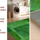 Ultra Soft Area Rug, Non Slip, Stain Resistant, Washable Area Rugs for Living Room, Bedroom, Serene Pastoral Green Elegance(Green)