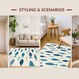 Ultra Soft Area Rug, Non Slip, Stain Resistant, Washable Area Rugs for Living Room, Bedroom, Charming Nautical Artistry Theme(Blue)
