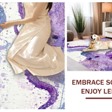 Ultra Soft Area Rug, Non Slip, Stain Resistant, Washable Area Rugs for Living Room, Bedroom, Octopus Tentacles Rug: Watercolor Octopus Pattern, Unique Floor Mat(Purple)