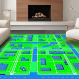 Interactive Cityscape Educational Playmat(Green)