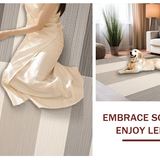 Ultra Soft Area Rug, Non Slip, Stain Resistant, Washable Area Rugs for Living Room, Bedroom, Dynamic Cozy Color Block Arrangement(Beige)