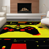 Ultra Soft Area Rug, Non Slip, Stain Resistant, Washable Area Rugs for Living Room, Bedroom, Lively Graphic Playroom Accent(Yellow)