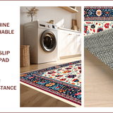 Ultra Soft Area Rug, Non Slip, Stain Resistant, Washable Area Rugs for Living Room, Bedroom, Pastel Eclectic Living Room Washable Area Rug(Red)